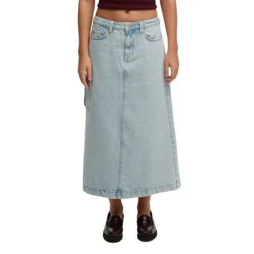 슈퍼드라이 데님 Cargo Maxi 롱스커트 142784743