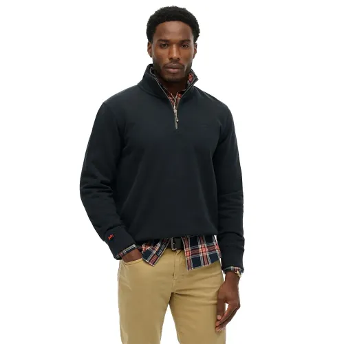 슈퍼드라이 에센셜 Logo 하프 지퍼 스웨터 142784819