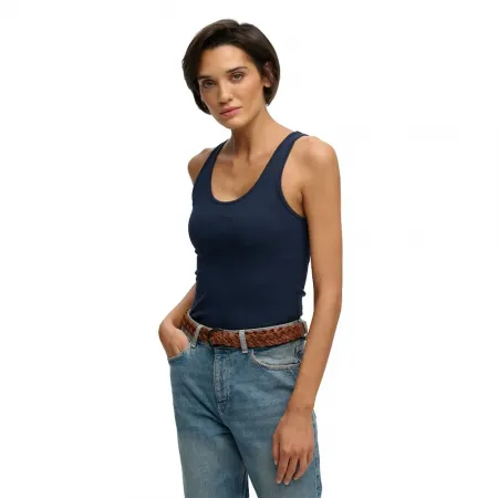 슈퍼드라이 에센셜 Logo Scoop 나시 티셔츠 142784832