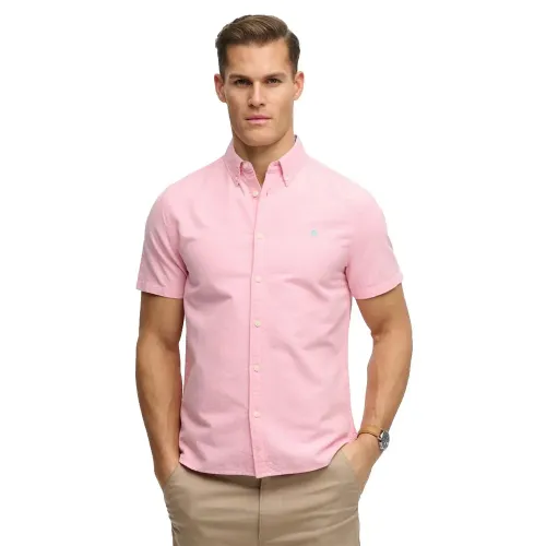 슈퍼드라이 Preppy Oxford 반팔 셔츠 142785079