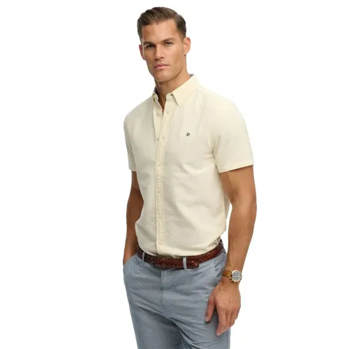 슈퍼드라이 Preppy Oxford 반팔 셔츠 142785082