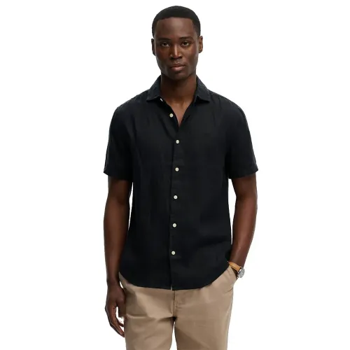 슈퍼드라이 Riviera Linen 반팔 셔츠 142785116