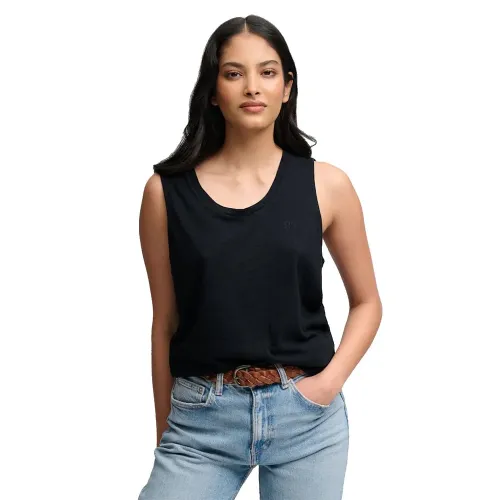 슈퍼드라이 Scoop Neck 나시 티셔츠 142785131