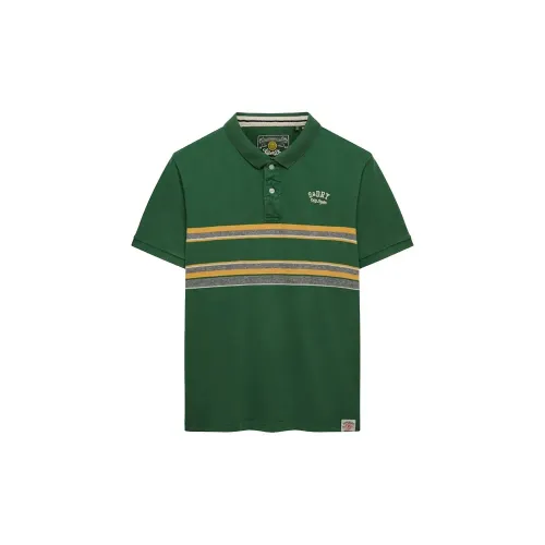 슈퍼드라이 빈티지 Stripe 저지 반팔 폴로 셔츠 142785274