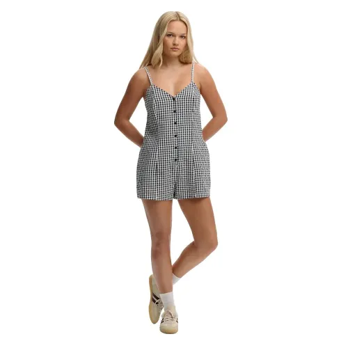 슈퍼드라이 Gingham Cami Playsuit 나시 점프수트 142797701