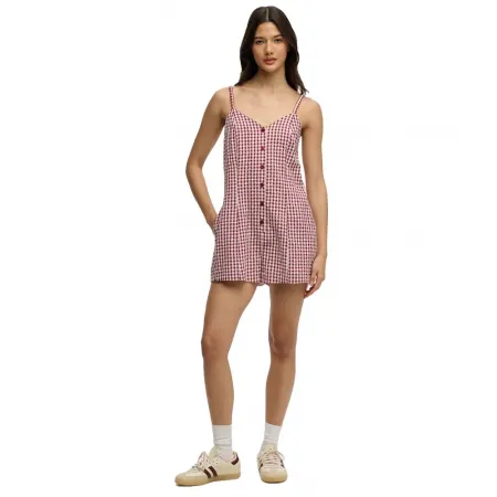 슈퍼드라이 Gingham Cami Playsuit 나시 점프수트 142797702
