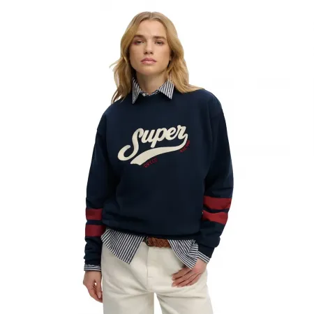 슈퍼드라이 Varsity Script Loose Crew 스웨터 142797858