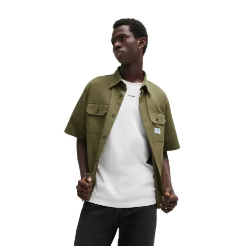 휴고 보스 Ekyno 10260730 BLUE 반팔 셔츠 142822851