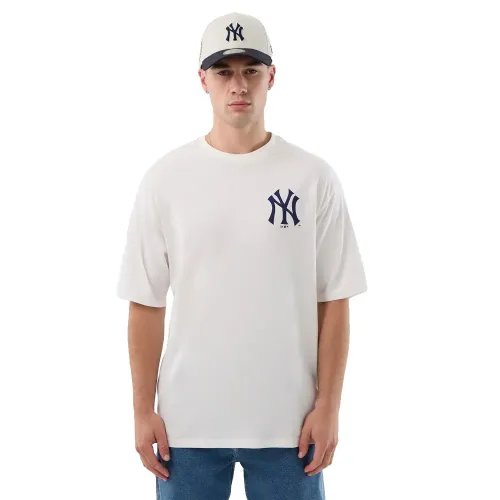 뉴에라 MLB Cap 그래픽 뉴욕 양키즈 반팔 티셔츠 142930426