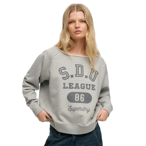슈퍼드라이 Athletic 에센셜 Bardot Crew 스웨터 142979772