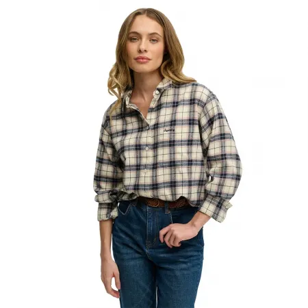 슈퍼드라이 체크 Flannel 릴렉스드 긴팔 셔츠 142979791