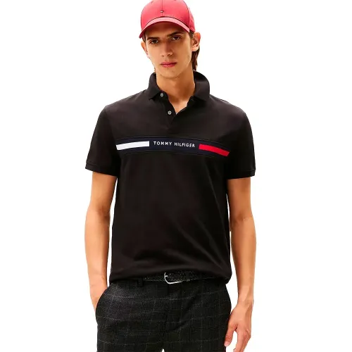 타미힐피거 Chest Insert 레큘러 Fit 반팔 폴로 셔츠 143021300