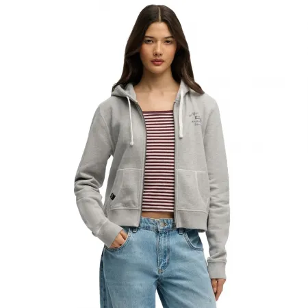 슈퍼드라이 Athletic 에센셜 Crop 풀지퍼 스웨터 143062955