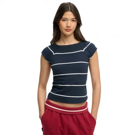 슈퍼드라이 Athletic Off Shoulder Pattern 반팔 셔츠 143062966