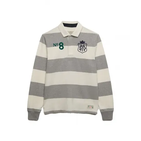 슈퍼드라이 더블 Emblem Stripe Rugby 긴 소매 폴로 143062989