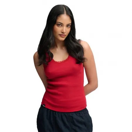 슈퍼드라이 빈티지 Lace Trim 조끼 143063077