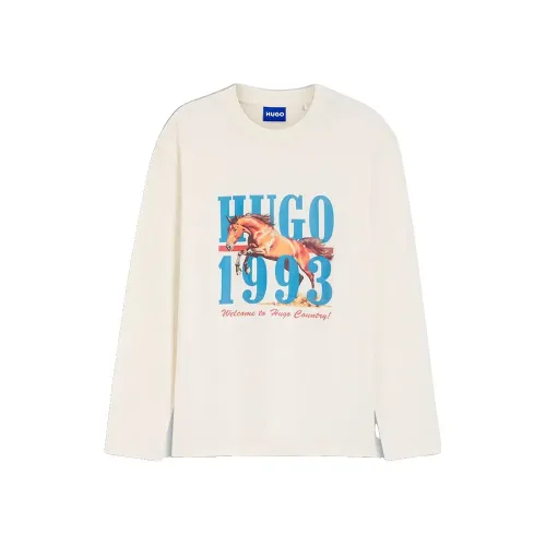 휴고 보스 Nevalon 10280098 블루 긴팔 티셔츠 143067465