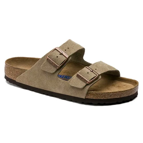 버켄스탁 Arizona 소프트 Footbed 스웨이드 레더 샌들 143077277