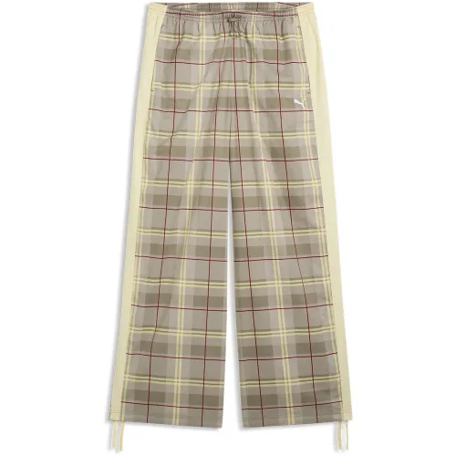 푸마 T7 릴렉스ed Tartan 우븐 Op 운동복 바지 143158396
