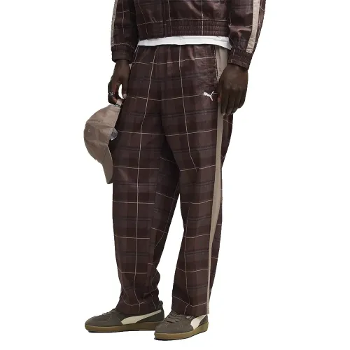 푸마 T7 릴렉스ed Tartan 우븐 Op 운동복 바지 143158397