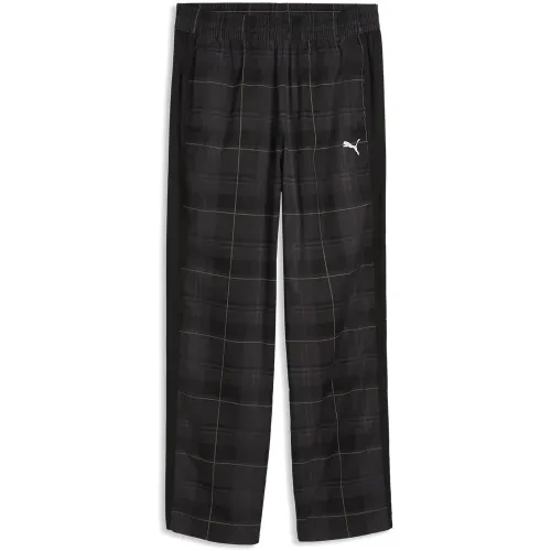 푸마 T7 릴렉스ed Tartan 우븐 Op 운동복 바지 143158404