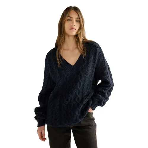 랭글러 브이넥 Cable Knit 스웨터 143159539