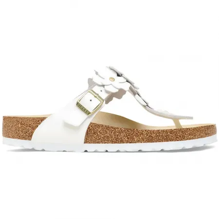 버켄스탁 지제 플라워 Embellishment 내추럴 레더 Narrow 샌들 143177176
