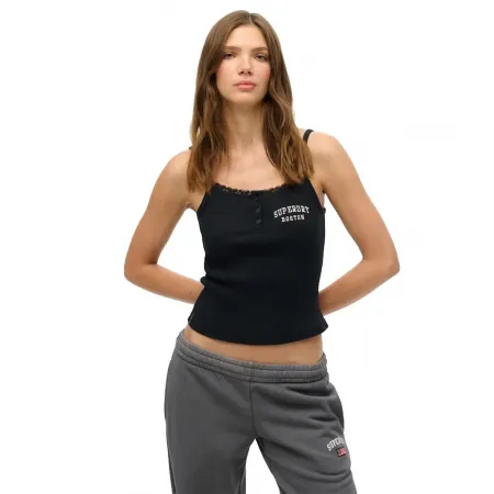 슈퍼드라이 애슬레틱 엠브로이더드 버튼 Cami 크롭브라 143235715
