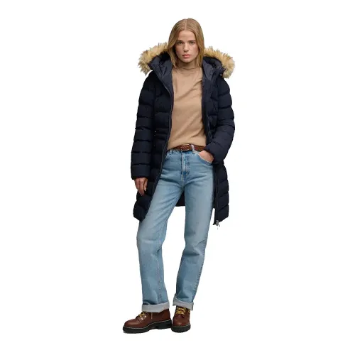 슈퍼드라이 Faux Fur Fuji Mid Length 자켓 143323858