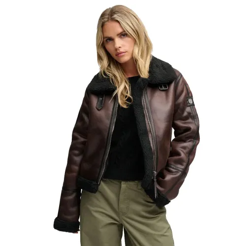 슈퍼드라이 Faux Shearling 자켓 143323865