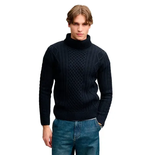슈퍼드라이 Jacob Cable Roll Neck 점퍼 스웨터 143323960