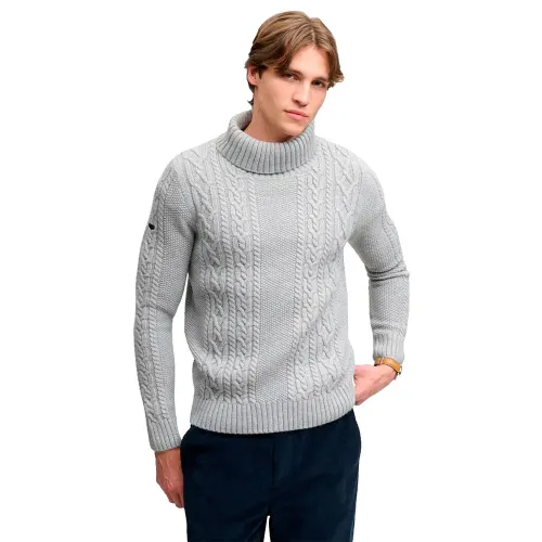 슈퍼드라이 Jacob Cable Roll Neck 점퍼 스웨터 143323962