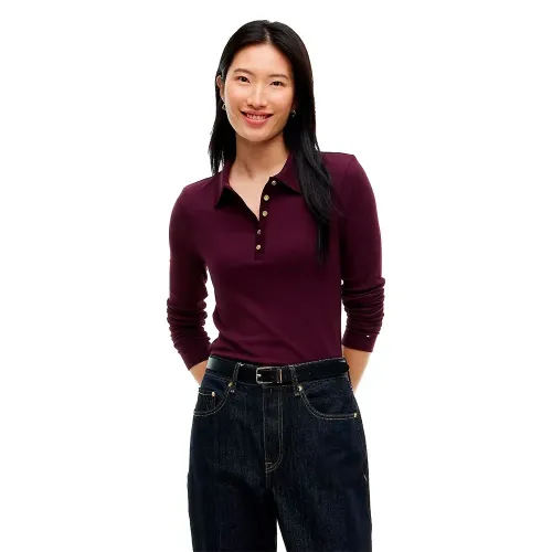 타미힐피거 5x2 Rib 슬림 Fit 긴팔 폴로 143422460