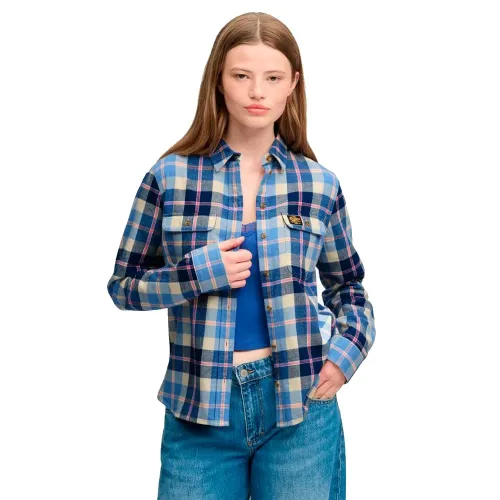 슈퍼드라이 Lumberjack 체크 Flannel 긴팔 셔츠 143540723