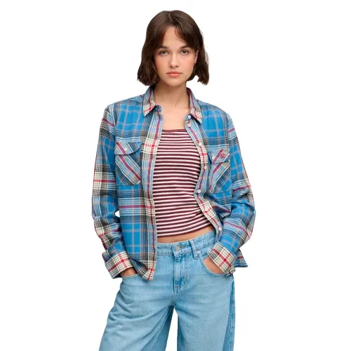 슈퍼드라이 Lumberjack 체크 Flannel 긴팔 셔츠 143540724