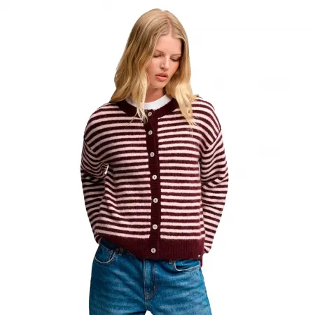 슈퍼드라이 Brushed Knit 스트라이프 가디건143646132