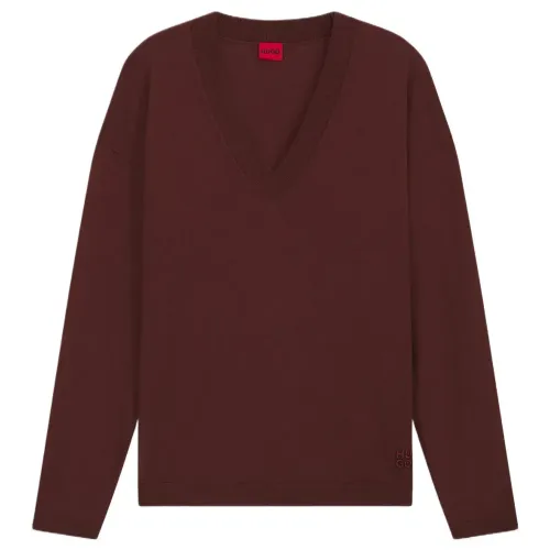 휴고 보스 Sessarina 10282331 RED V넥 스웨터 143705529