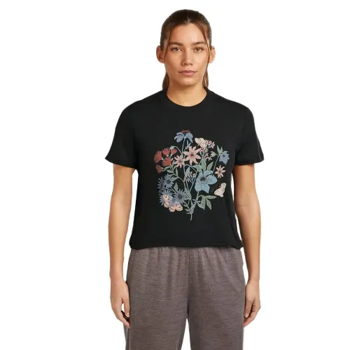 아이스브레이커 메리노 150 Tech Lite Crop NZ Flora 반팔 티셔츠 2143012102