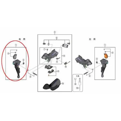 시마노 Dura Ace ST-9001 오른쪽 레버 3136292479