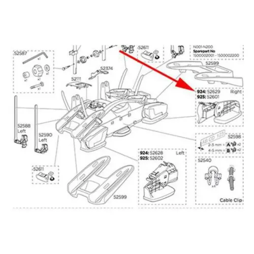 툴레 오른쪽 조명 지원 924-926 Velocom 3136515819