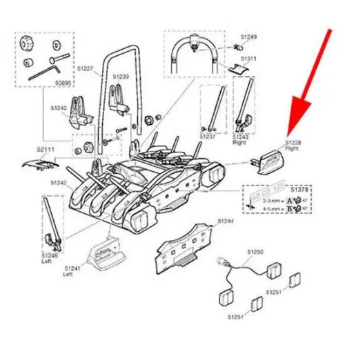툴레 라이트 Lamp Frame 51238 EuroWay 920 예비 부품 3136934585