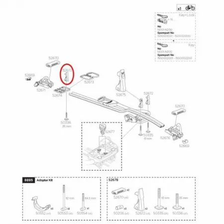 툴레 Pro라이드 598 Lever 예비 부품 3136934657