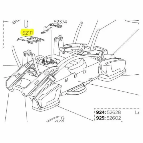 툴레 Plastic 커버 EasyFold/EuroWay 52111 예비 부품 3136934685