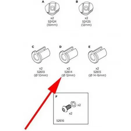 툴레 Replacement 12 mm Pannier 마운팅 스페이서s 예비 부품 3136934862