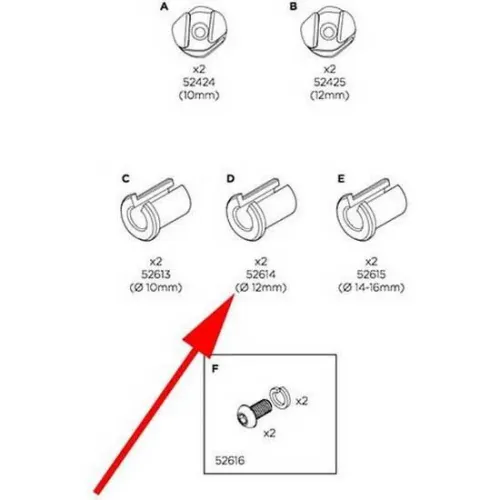 툴레 Replacement 12 mm Pannier 마운팅 스페이서s 예비 부품 3136934862