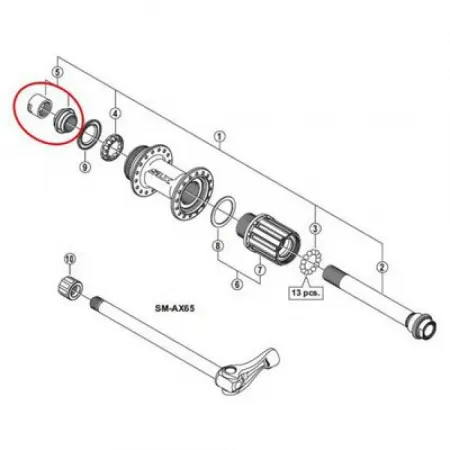 시마노 RX31 R12 후바퀴 허브 콘 3137149770