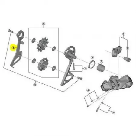시마노 Ultegra/DI2 R8000/R8050/R7000 SS 11s 내부 케이지 플레이트 3137552009