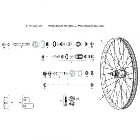 스램 3Zero 27 Moto Silver Single Rim 스티커 3137670598