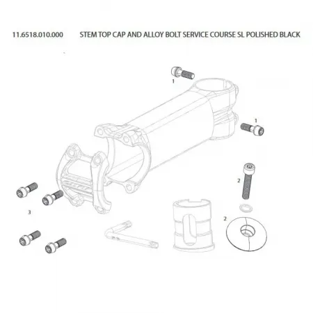 스램 Stem Top Cap/Alloy Bolt Service Course SL 상단 커버 3137671068