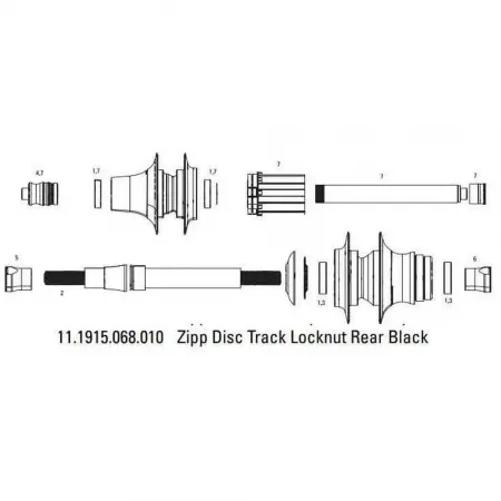 ZIPP 디스크 트랙 잠금 너트 리어 3137779940